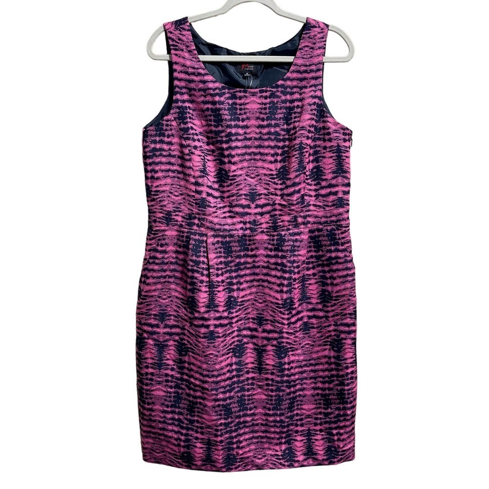 John Meyer Collection All Over Print Sleeveless Sheath Midi Dress Women's Sz 12